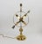 Brass table lamp representing an armillary sphere. France, circa 1960. Dimensions without lampshade: Height: 50cm, depth:...