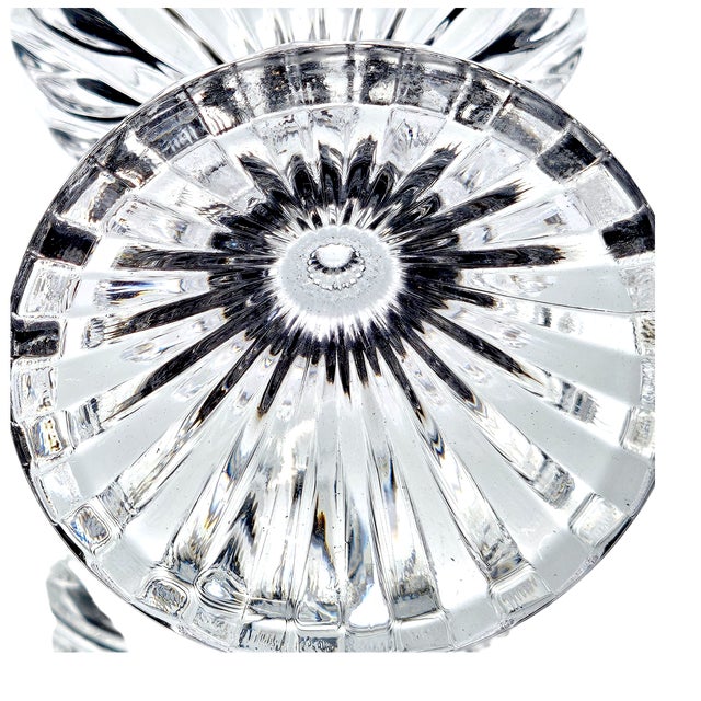 Mikasa Park Lane Ribbed Crystal Water Goblets, Japan, 8 Oz For Sale - Image 11 of 11