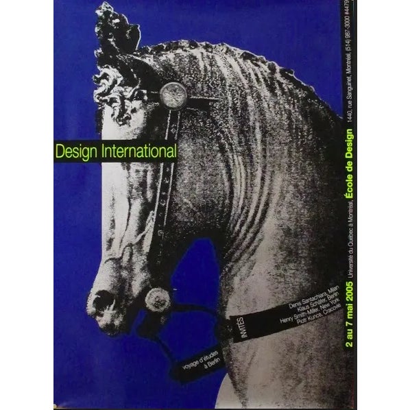 Contemporary 2005 Original Design International Uqam Poster (Horse) - Alfred Halasa For Sale - Image 3 of 3