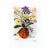Hoops and Blooms, Lakers - Original Basketball Floral Still Life Mixed Media Collage on Paper For Sale