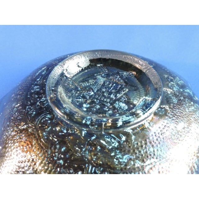 Glass Vintage 50's Imperial Glass Co. Smokey Amethyst Carnival Glass Windmill Bowl For Sale - Image 7 of 9