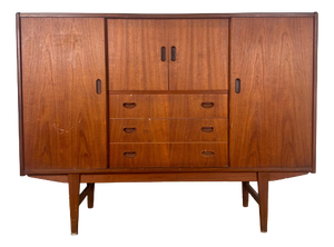Tall Danish Teak Sideboard, 1960s