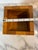 Brown 20th C. Mid-Century Modern Handcrafted Checkerboard Inlay Mixed Wood Cube Pen Holder or Planter For Sale - Image 8 of 8