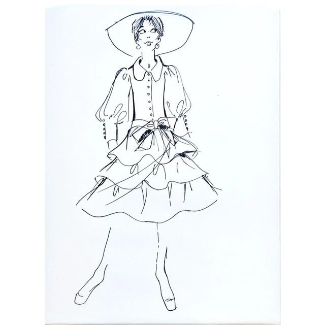 We recently purchased a grouping of original French fashion drawings that are c1970. The hand illustrations are whimsical,...