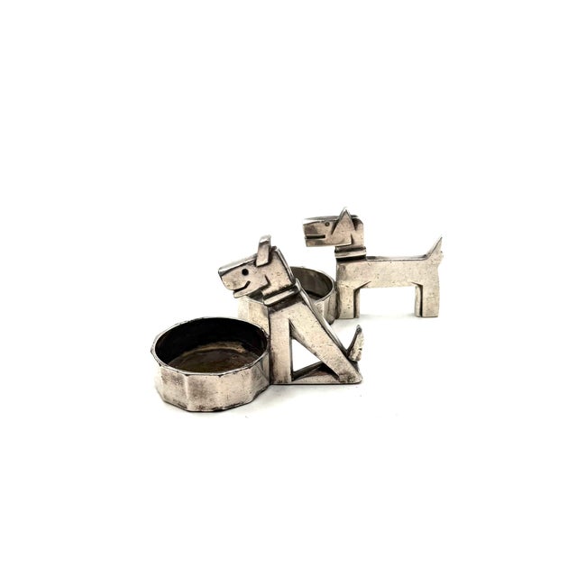 1930s 1930s Gallia Christofle Art Deco Silver-Plated Ric & Mac Salt & Pepper, Edouard Marcel Sandoz For Sale - Image 5 of 10