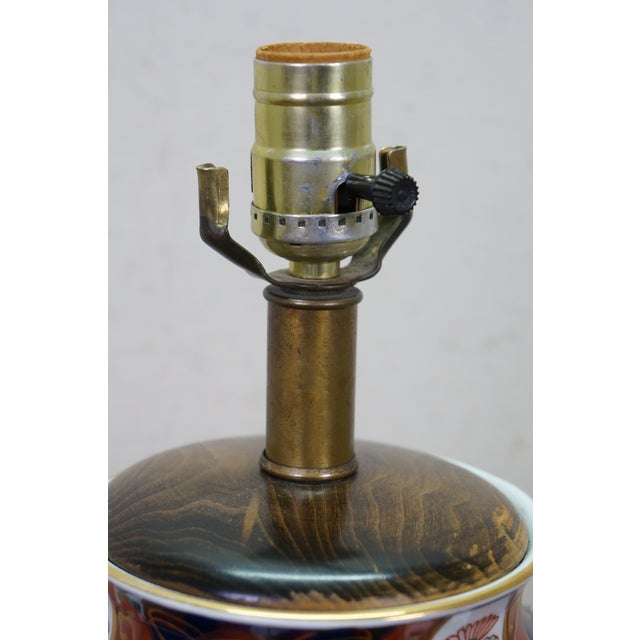 Late 20th Century Frederick Cooper Japanese Imari Porcelain Mantel Vase Urn Table Lamp 34" For Sale - Image 16 of 17