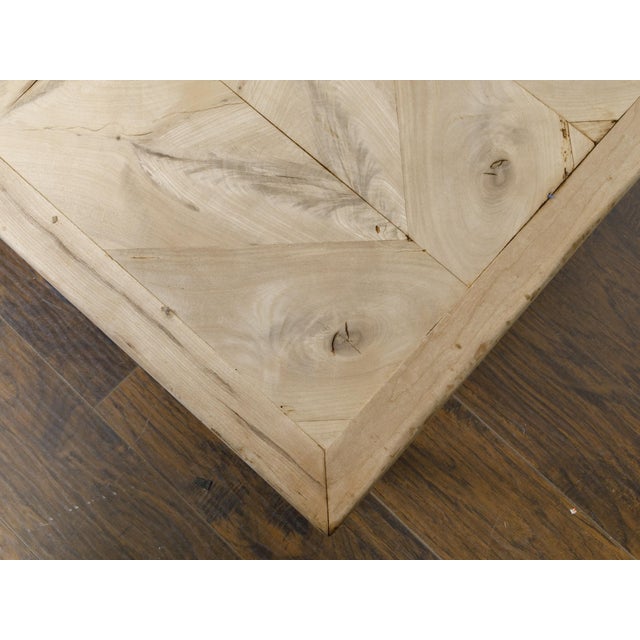 French 19th Century Fruitwood Coffee Table with Butterfly Veneer and Cabrioles For Sale - Image 4 of 12