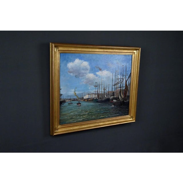 Nicoli, Port Scene, Oil on Canvas, 20th Century, Framed For Sale - Image 3 of 16