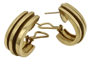 Vintage Tiffany & Co. 18k Gold Atlas Hoop Earrings, A Pair