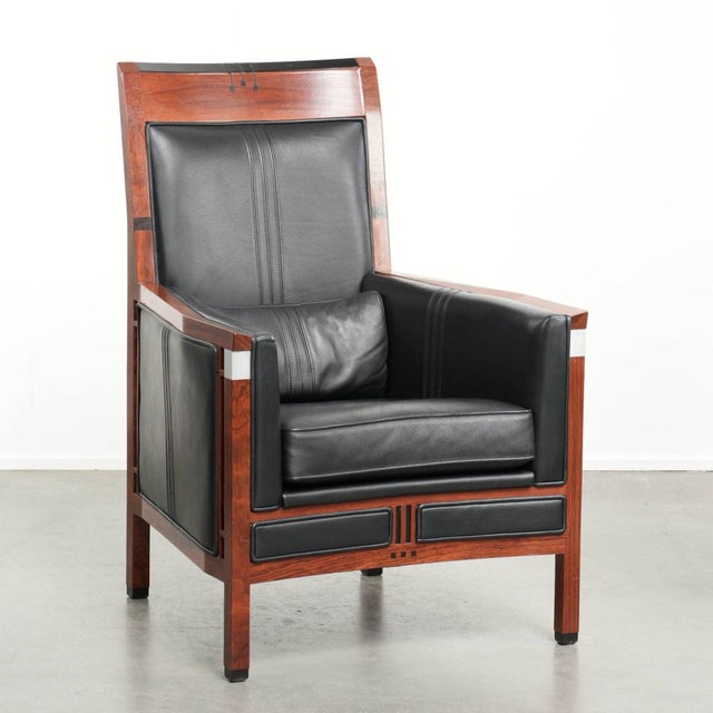 Art Deco Black Cowhide Decoforma Series High Back Lounge Chair from Schuitema For Sale - Image 14 of 14