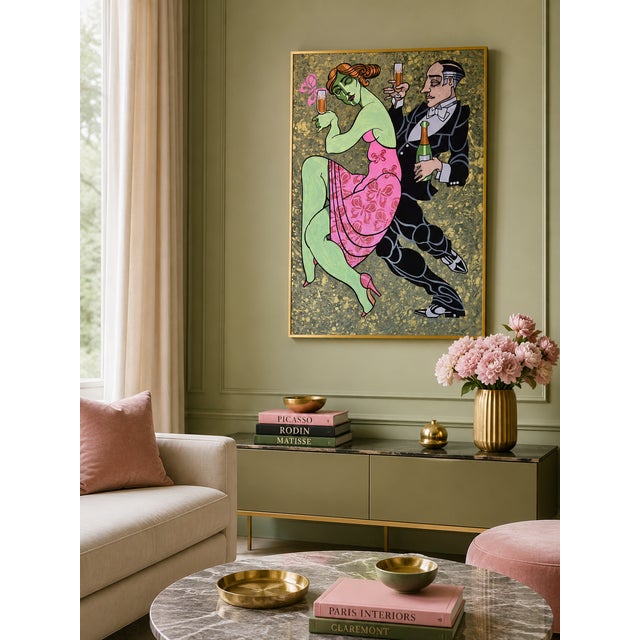 “Elegant Toast” Signed limited edition serigraph by Brazilian artist Juarez Machado. Known for his elegant and expressive...