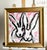 Boho Chic Bunny Hop Acrylic Painting: Original Framed Art, Victorian Gold by Tatiana Duperault For Sale - Image 3 of 5