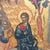 This Russian hand-painted and gilt icon on wood depicts the revered scene of Jesus Entering Jerusalem, also known as 'The...