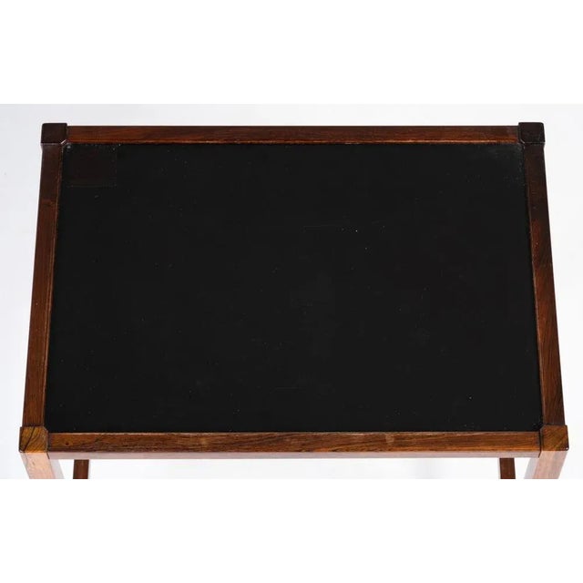 Danish Nesting Tables in Rosewood with Tiles, 1960s, Set of 3 For Sale - Image 9 of 12