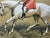 Late 19th Century 19th Century Hunting Painting “Hare Seeds Gentlemen! Hare Seeds With the Quorn Hunt” Tom Firr Huntsman on Horse Grey Whitelegs by Basil Nightingale For Sale - Image 5 of 18
