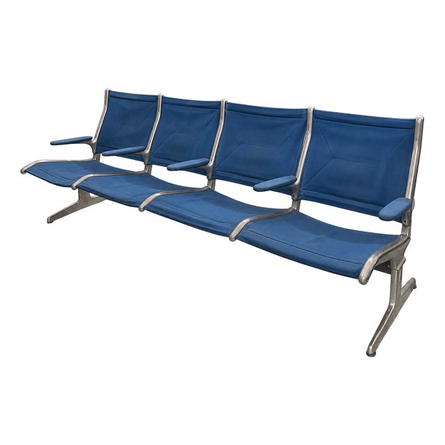 Tandem Sling Airport Seating Bench by Charles & Ray Eames for Herman Miller, 1962 For Sale