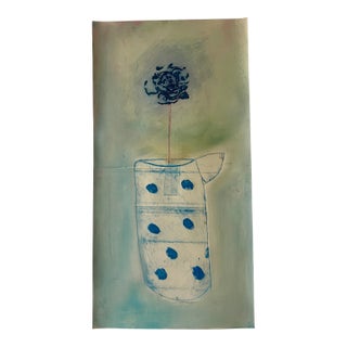 Embossed Flower in Pot Print For Sale