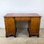 Vintage Queen Anne Style Burl Walnut Writing Desk With Serpentine Front and Leather Top For Sale - Image 4 of 12
