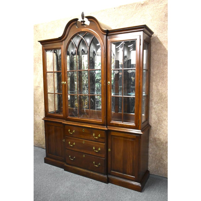 Vintage Two Piece Ethan Allen Traditional Style China W/Bubble Glass Chairish