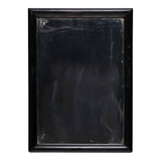 Chinese Black Lacquer Spoiled Mirror, C.. 1900 For Sale