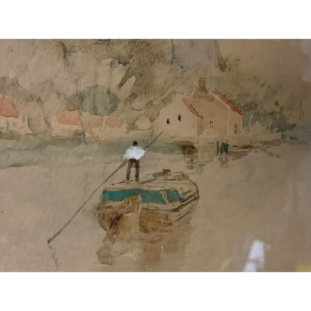 Henri Stacquet, Holland Landscape, Watercolor, 1880s For Sale - Image 7 of 7