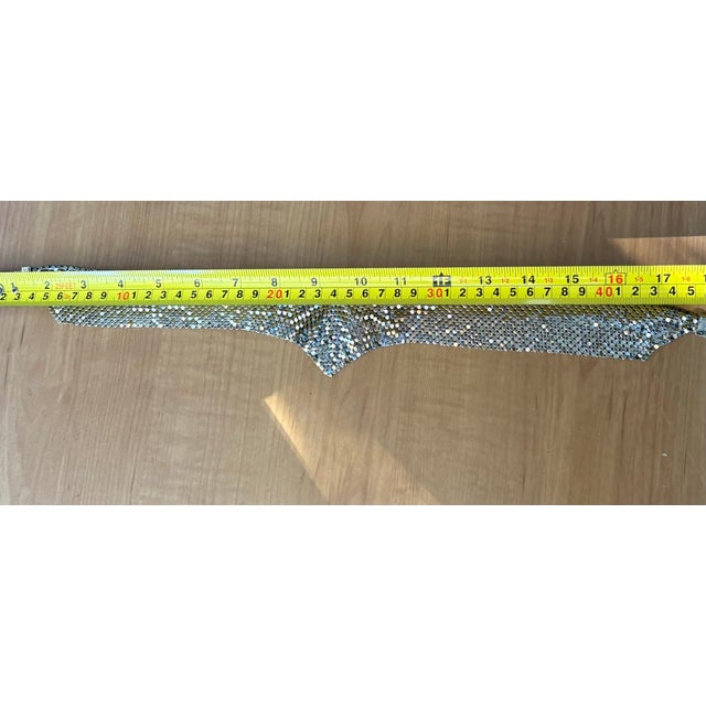 1970s Silver Metal Mesh Disco Collar Necklace For Sale - Image 4 of 5