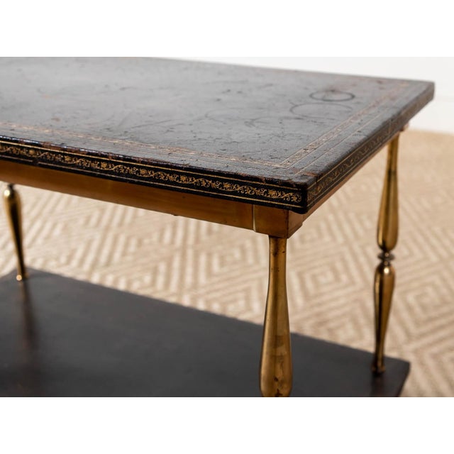 1940s Vintage Leather Top Table Chairish