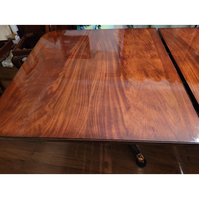 2000 - 2009 Maitland Smith Mahogany Double Pedestal Dining Table For Sale - Image 5 of 15