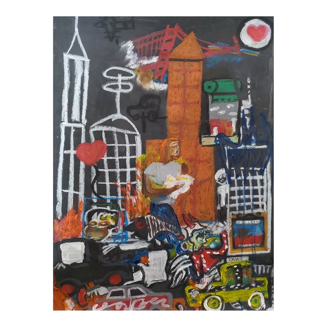 "Untitled[ World I Have Now ]No.2" Original Painting by Andre Pace For Sale