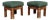 Bielecky Brothers Vintage Upholstered and Cane Ottomans For Sale