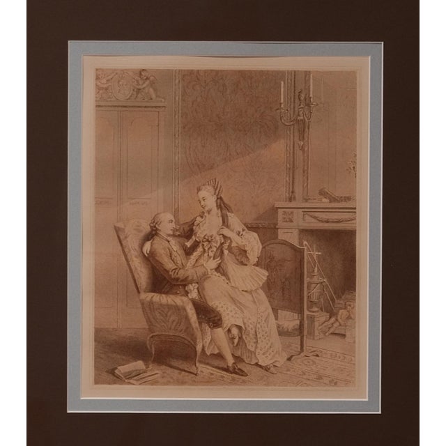 1920s 1920s Framed French Vintage Rococo-Style Heliogravure Prints - Set of Four For Sale - Image 5 of 10