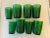 Glass 1950s Mid Century Sandwich Forest Green Anchor Hocking Glassware -Set of 8 For Sale - Image 7 of 9