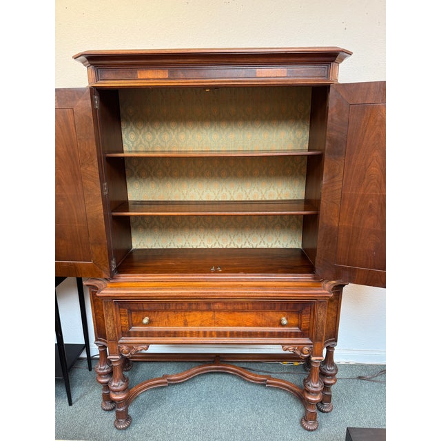 Spanish Revival Orinoco Furniture Company Marquetry Hutch, Antique For Sale - Image 3 of 12