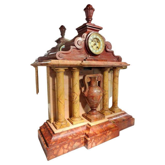 19th Century Marble Clock For Sale