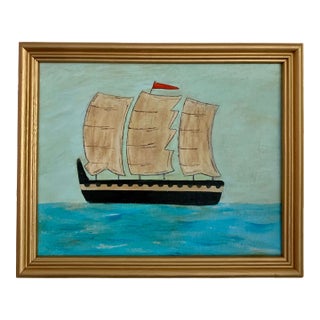 Contemporary Impressionist Style Seascape Painting on Canvas, Framed For Sale