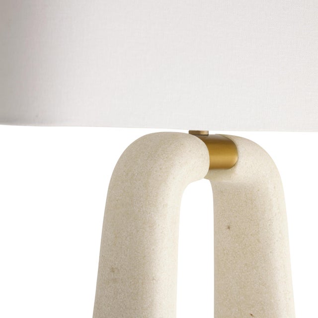 Metal Arteriors Home Gianni Ivory Ricestone Lamp For Sale - Image 7 of 10