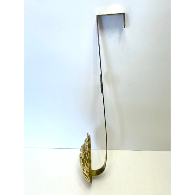 Brass Brass Pinecone Over the Door Wreath Hook For Sale - Image 8 of 9