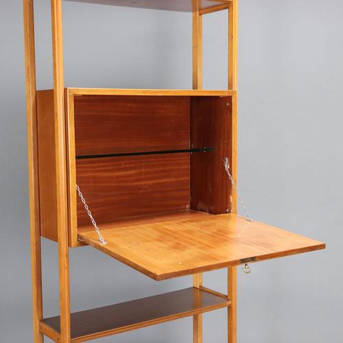 Vintage Bookcase with Drop-Leaf, 1960s For Sale - Image 3 of 11