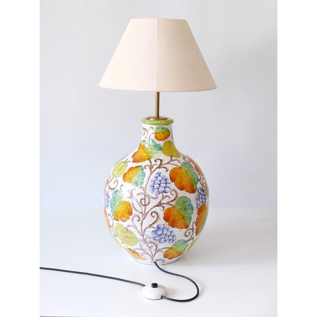 Large Mid-Century Modern Ceramic Table Lamp by Romano Innocenti, Italy, 1960s For Sale - Image 14 of 18