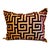 Gerald Charles Tolomeo Rectangular Clarence House Cut Velvet Greek Key Throw Pillow For Sale