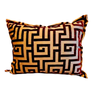 Rectangular Clarence House Cut Velvet Greek Key Throw Pillow