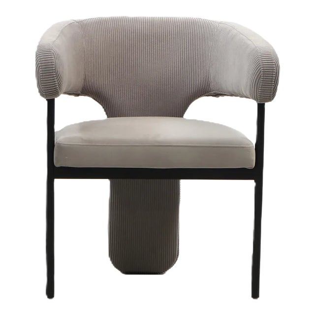 Sabrina Dining Armchair in Gray For Sale