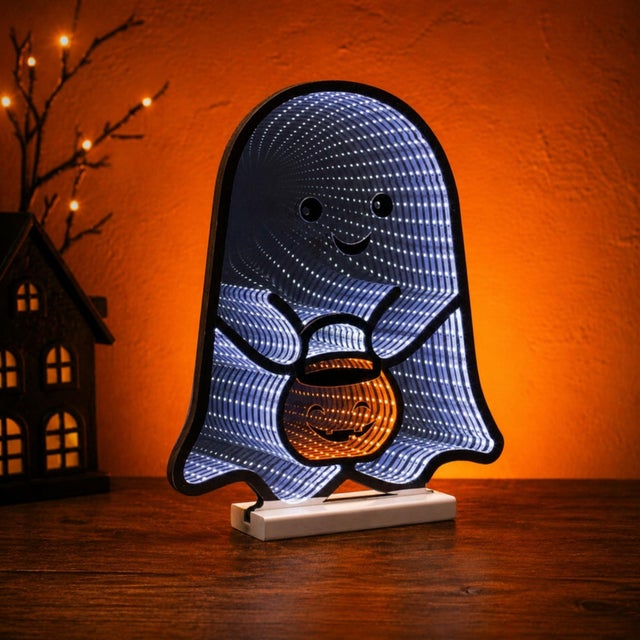 Kenneth Ludwig Chicago Ghost w/Candy Bucket Ekkolight 16"H For Sale - Image 4 of 4