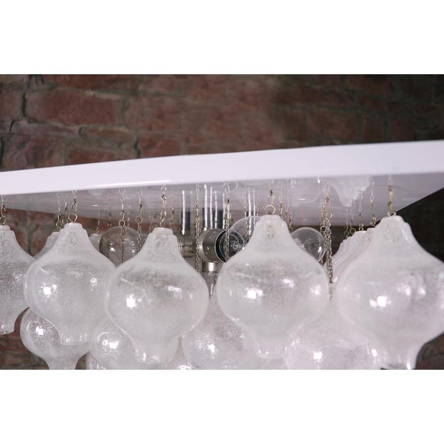 Pyramid Flush Mount in Tulipan Murano Glass & Nickel, 1960s, Austria For Sale - Image 6 of 13