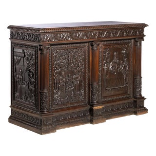 Sacristy Cabinet in Oak, 19th Century For Sale