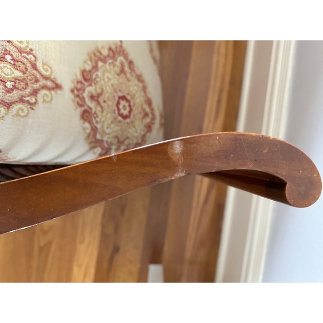 Mid 20th Century Curved Slated Side Upholstered Seat/Bench For Sale - Image 12 of 12