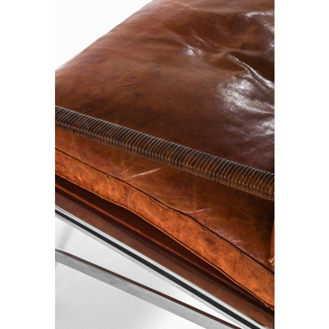 Metal Sofa in Steel and Leather by Preben Fabricius & Jørgen Kastholm, 1960s For Sale - Image 7 of 10