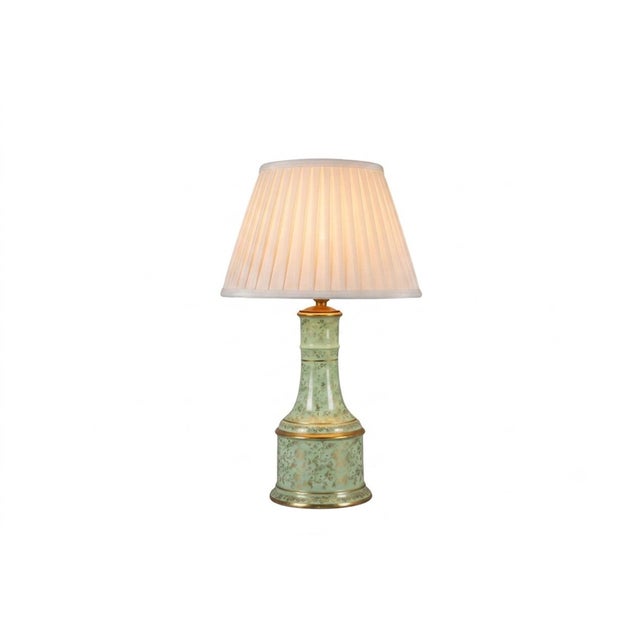 Vintage Mint Green Porcelain Table Lamp, 1950s For Sale - Image 9 of 9