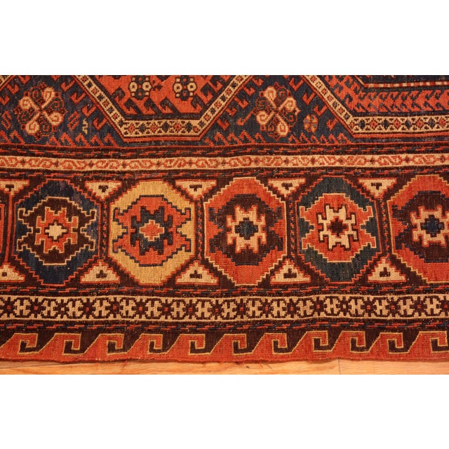 Royal Blue Nazmiyal Collection Antique Caucasian Soumak Rug For Sale - Image 8 of 10