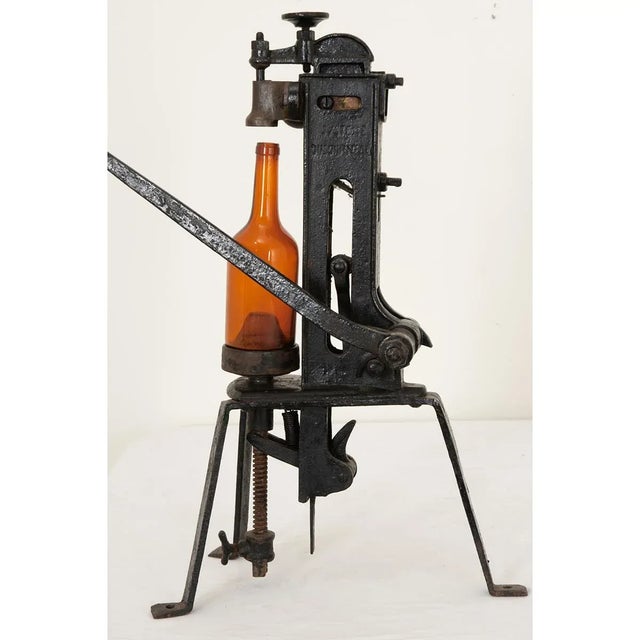 Industrial French 19th Century Iron Pharmaceutical Bottle Corker For Sale - Image 3 of 7